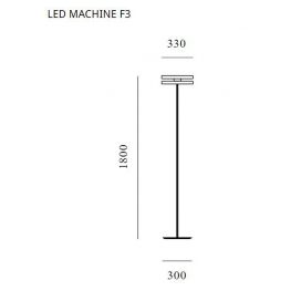 LED MACHINE F3 BLACK - Φωτιστικά Δαπέδου